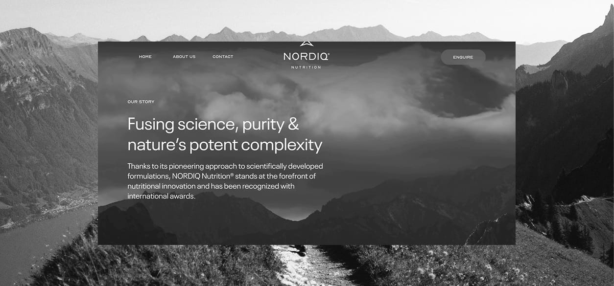 Onoff reference - Nordiq Nutrtion izdelava spletne strani, branding